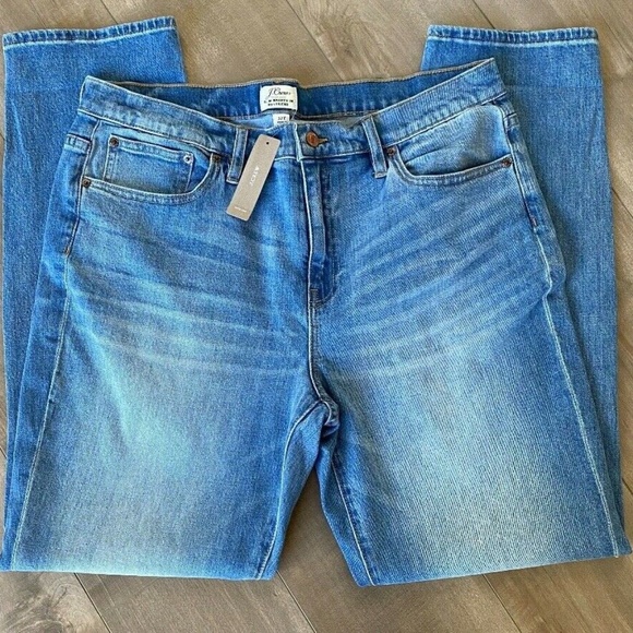 NWT J.Crew Slim BF Distressed Shadow Patch Jeans - Picture 4 of 11